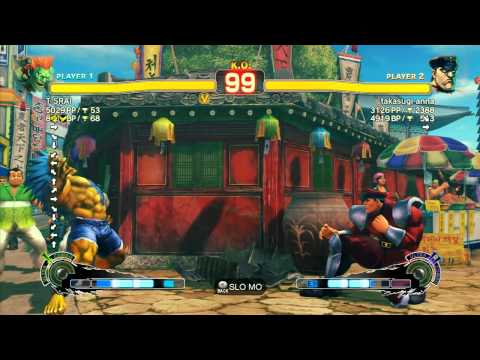 SSF4 AE: T SRAI (Blanka) vs takasugi anna (Dictator) - Ranked Match (720p HD)
