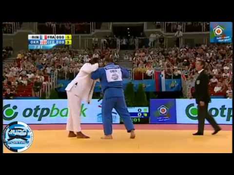 European Judo Championships Budapest 2013 Final o100kg RINER Teddy (FRA) - OKRUASHVILI Adam (GEO)