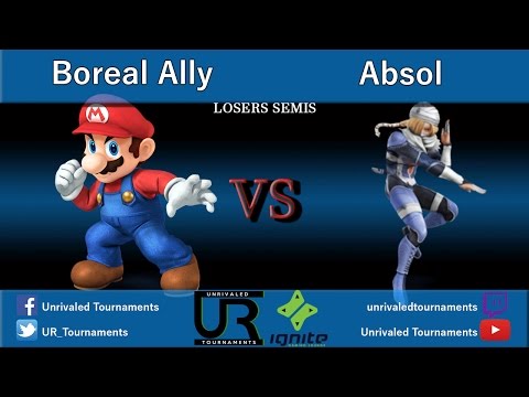 Southern Ohio Smash  LOSERS SEMIS - Boreal Ally (Mario) vs Absol (Sheik)