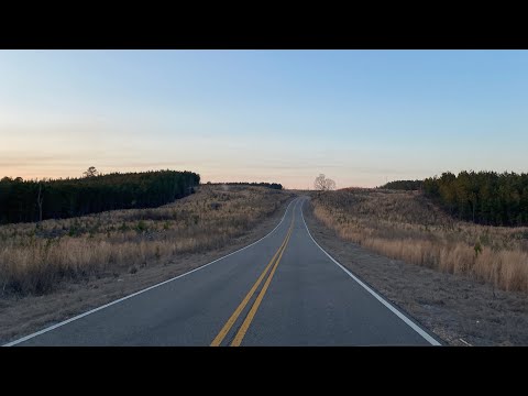Driving Along Cahaba River Natural Landscape In Bibb County Alabama #Country Roads