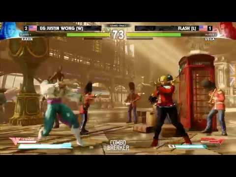 Street Fighter 5 Tournament - Combo Breaker 2016 Grand Final - Justin Wong (Karin) vs Flash (Vega)