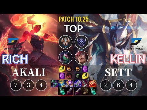 DYN Rich Akali vs DYN Kellin Sett Top - KR Patch 10.25