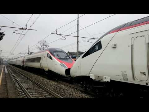 SBB ETR 610  IN TRANSITO LENTO CON STROMBAZZATA A CARIMATE. (CO) 11- 2 - 2017