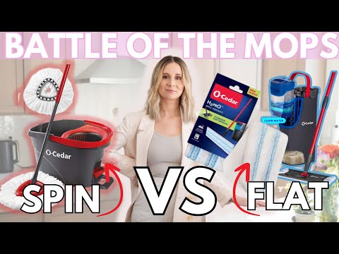 2025 Battle of The Ocedar Mops|Spin Vs Flat| Which Mop Is Better? #ocedar