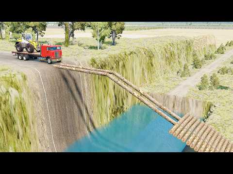 Mobil vs Log Bridge #16 - BeamNG Drive