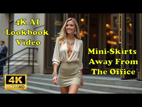Mini Skirt Magic Downtown | 4K AI Lookbook Video