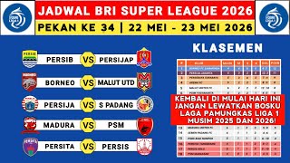 Download lagu STARTS AGAIN TODAY! Liga 1 2025 Week 34 Schedule - Persib vs Persijap - Liga 1 Indonesia 2025 mp3