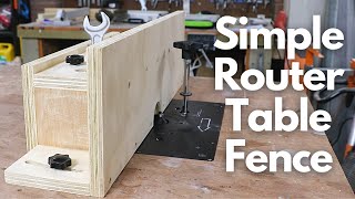 An Easy, DIY Router Table Fence with dust collection for your bench top router.