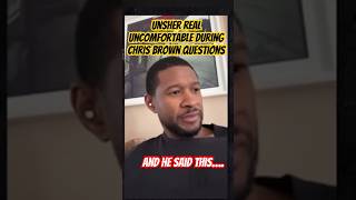Usher got real uncomfortable when asked questions about Chris Brown? #music #superbowl #usher #rnb