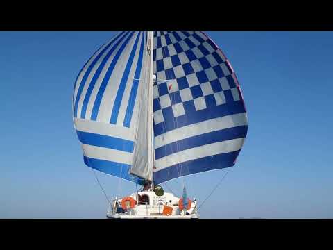 Squalls, Blue outs and Portuguese Man of War crossing the Atlantic Trimaran Twilight.  005