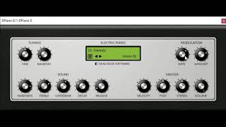 Video thumbnail for D Piano-E  by Dead Duck Software free 64 bit vst plugins by UPROAR 24