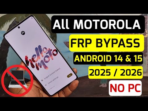 All Motorola Frp Bypass Android 14, 15 | Motorola Google Account Remove | Without Pc