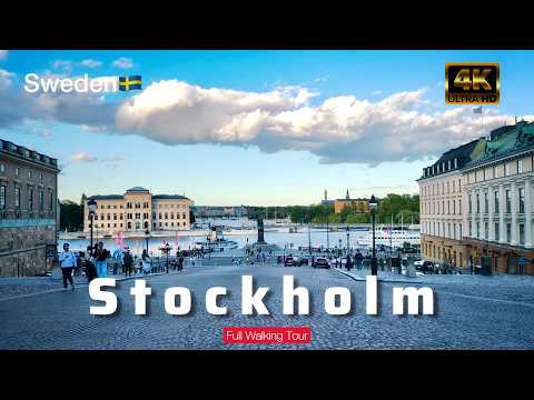 Stockholm Gamla Stan Walk 4K HDR | Summer Streets, Cafés & Indian Shops
