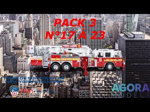 PACK 3 FDNY FIRE TRUCK TOWER LADDER 9  @AgoraModels