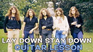 Deep Purple - Lay Down Stay Down Guitar LESSON and Breakdown