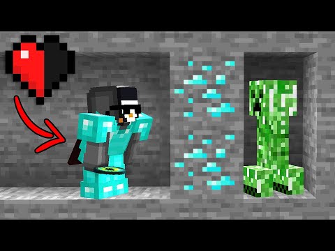 BEATING Minecraft With HALF A HEART (Hardcore)
