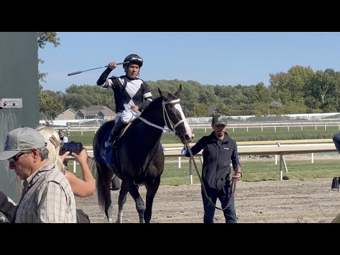 Love in the Air in the Winners' Circle in 2022 Plum Pretty Stakes