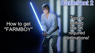 How To Get Farmboy Luke in Battlefront 2 | FASTEST WAY TO GET ELIMINATIONS STEP BY STEP