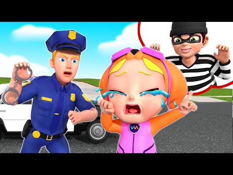 Police Chase Thief - Go Away Bad Guys | Police Songs | Nursery Rhymes & Kids Song