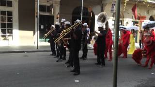 Rebirth Brass Band, Queen Latifah, Jada Pinkett Smith, filming GIRL TRIP in New Orleans