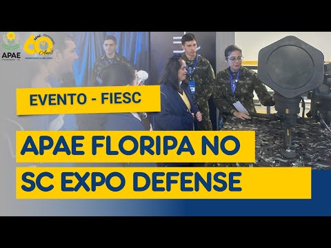 Alunos da APAE Florianópolis no "SC Expo Defense" da FIESC