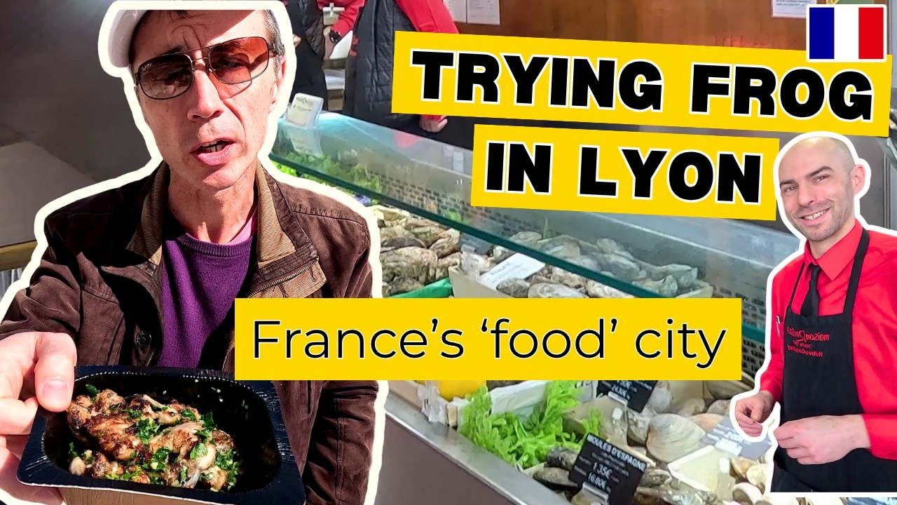 Eating in Lyon - frog and oysters