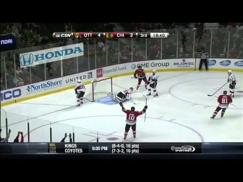 Jonathan Toews Hat Trick vs Ottawa Senators 30/10/13
