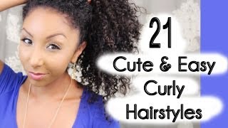 21 Cute and Easy Curly Hairstyles! | BiancaReneeToday
