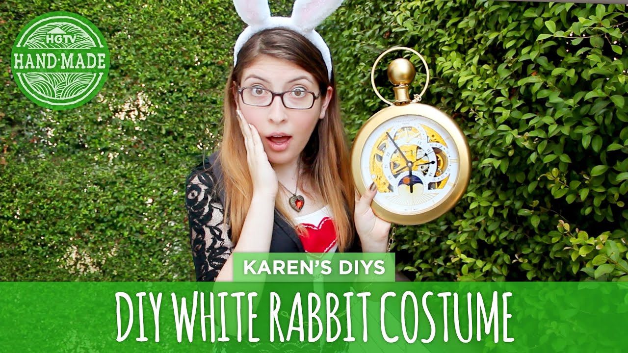 Watch video DIY White Rabbit Costume from Alice in Wonderland - HGTV Handmade Now DIY White Rabbit Costume from Alice in Wonderland - HGTV Handmade