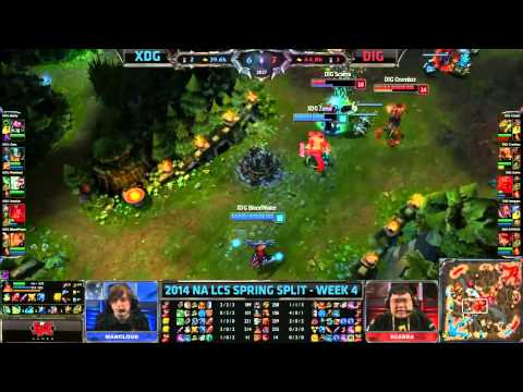 Highlights XDG vs Dignitas Week 4 NA LCS Season 4 Spring Split 2014 XDG vs DIG S4 W4 D2