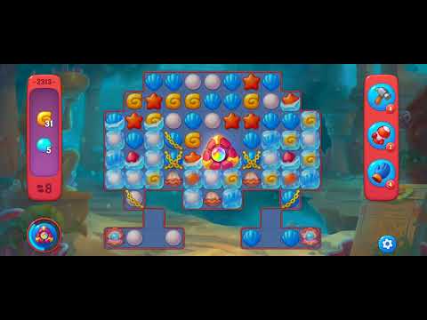 Fishdom Hard Level 2313 (with full seashell  [Super Lightning] &double bomb) @choraelmin