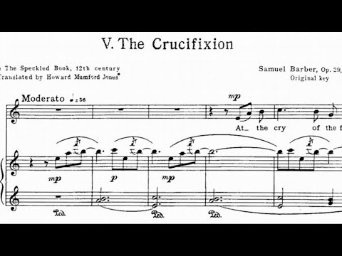 The Crucifixion, Samuel Barber, Piano Accompaniment