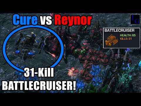 StarCraft 2: Cure's Immortal BATTLECRUISER (vs Reynor) | SC2 Professional Match Pro TvZ ZvT Game