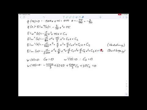 A9 – DGL – Anwendung Biegelinie (Klausur SoSe 2020)