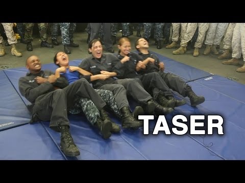 U.S. Marines and Sailors Taser Training