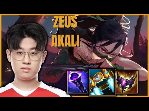 T1 Zeus Akali vs Urgot Top! Patch 12.3!