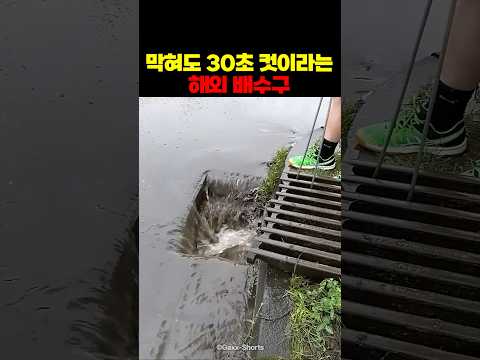 막혀도 30초 컷이라는 해외 배수구