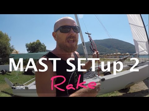 Catamaran mast set up 2 - rake