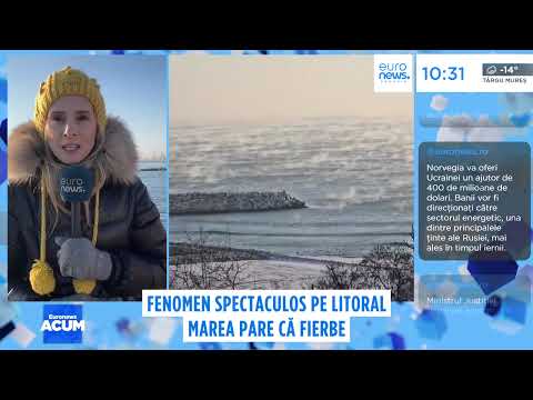 Fenomen spectaculos pe litoral, marea pare că fierbe