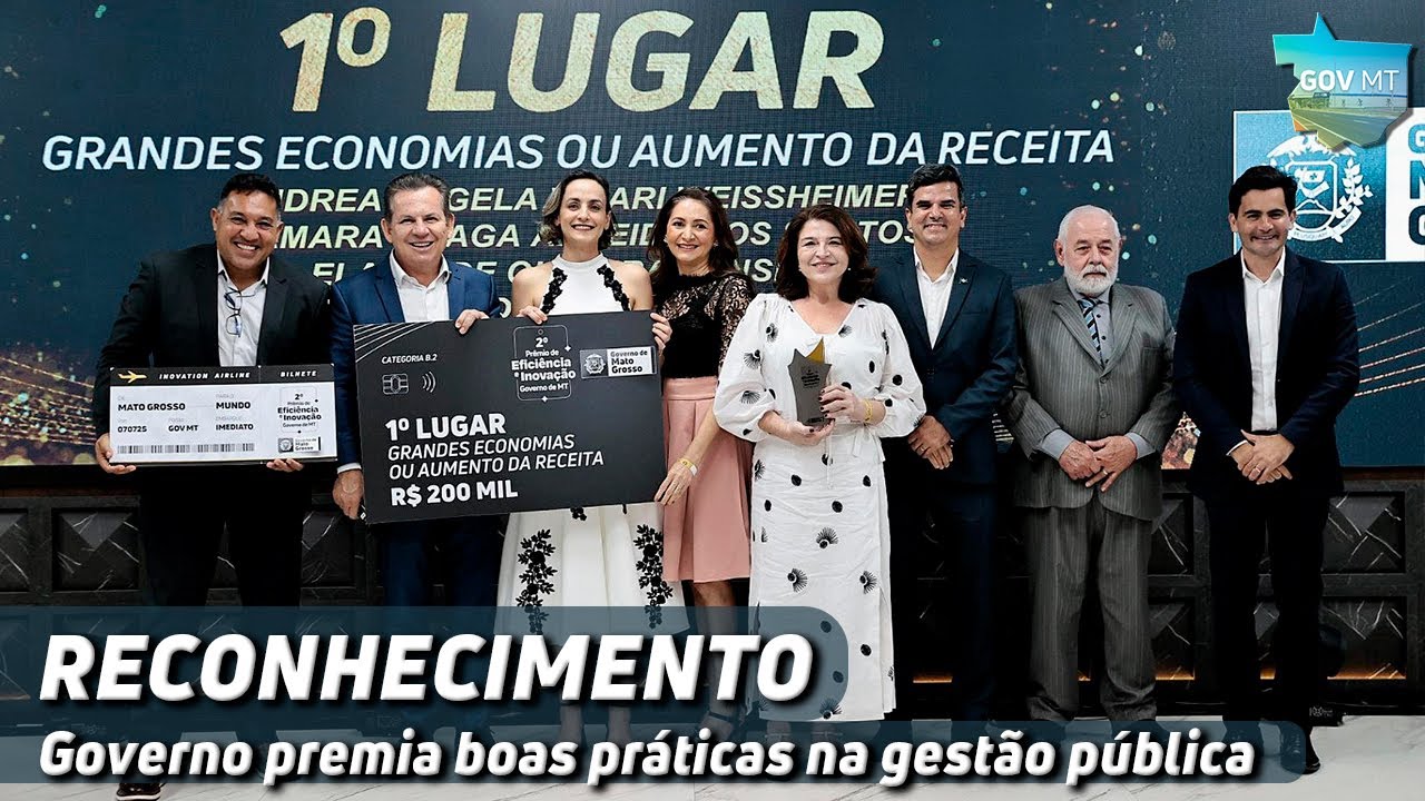 Governo de MT premia servidores com até R$ 200 mil por inovação e eficiência no serviço público