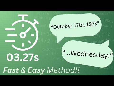 Find the weekday of any date in SECONDS! | WeekdayWidget Tutorial