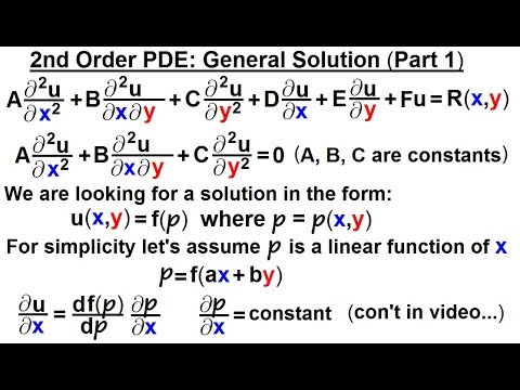 Math Partial Differential Eqn Ch 1 Introduction 1 of 42 What is a Partial Differential Eqn