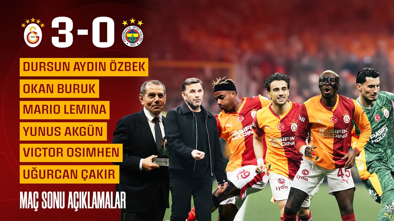 🎙️ Başkanımız Dursun Aydın Özbek, teknik direktörümüz Okan Buruk ve futbolcularımızdan açıklamalar