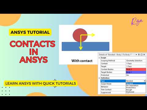 Contact in Ansys | Linear and Non-Linear contacts | Ansys Tutorial | @rzastories
