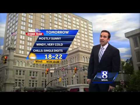 Frigid air moves in this afternoon with scattered snow showers