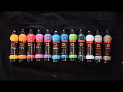 MOLOTOW Product Session #61 - presenting excellent mixing properties of DRIPSTICK PERMANENT PAINT