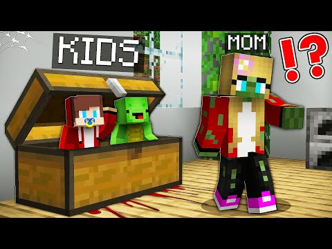 BABY Mikey and JJ vs Zombie PARENTS in Hide and Seek ! Prop Hunt - (Maizen)
