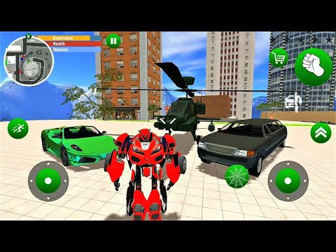 Flying Robot Car Battle Simulator #4 - Game of transformers driving car like GTA - Android Gameplay