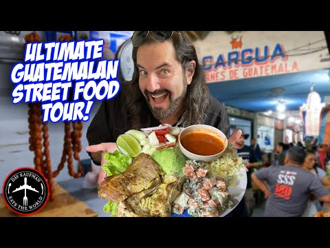 EATING EVERYTHING WE FOUND IN A GUATEMALAN STREET FOOD MARKET!