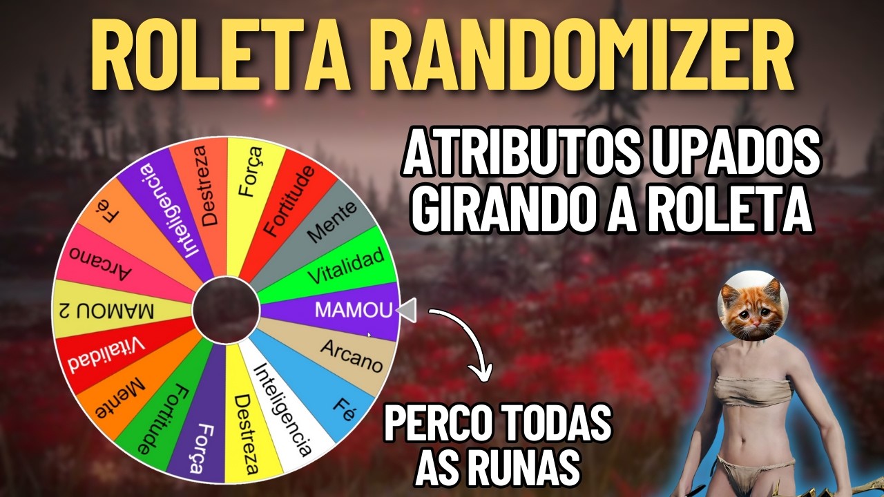 Elden Ring Randomizer, mas uma ROLETA escolhe meus ATRIBUTOS